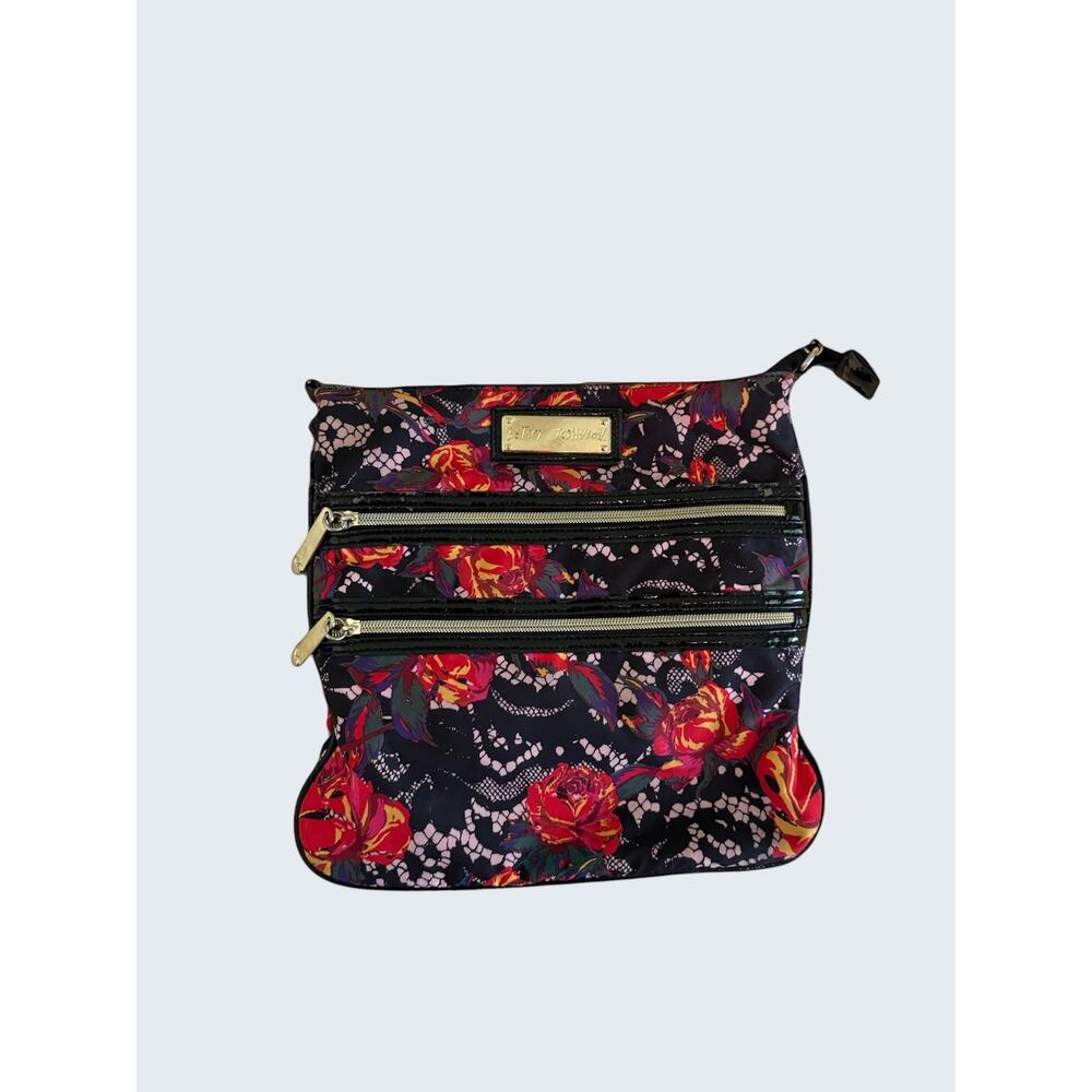 Betsey Johnson Yr2K Floral Lace-Print Crossbody Bag